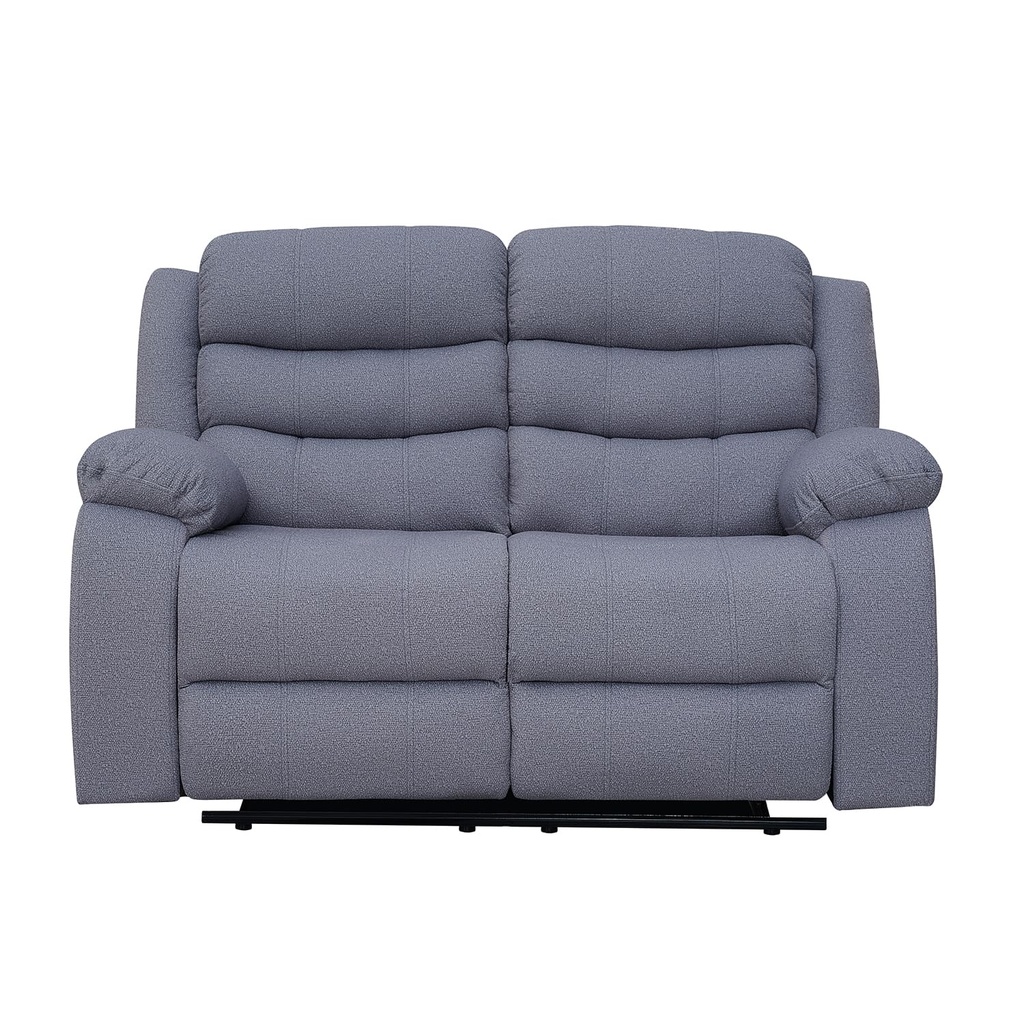 Sofá reclinable 2 cuerpos Boston gris oscuro