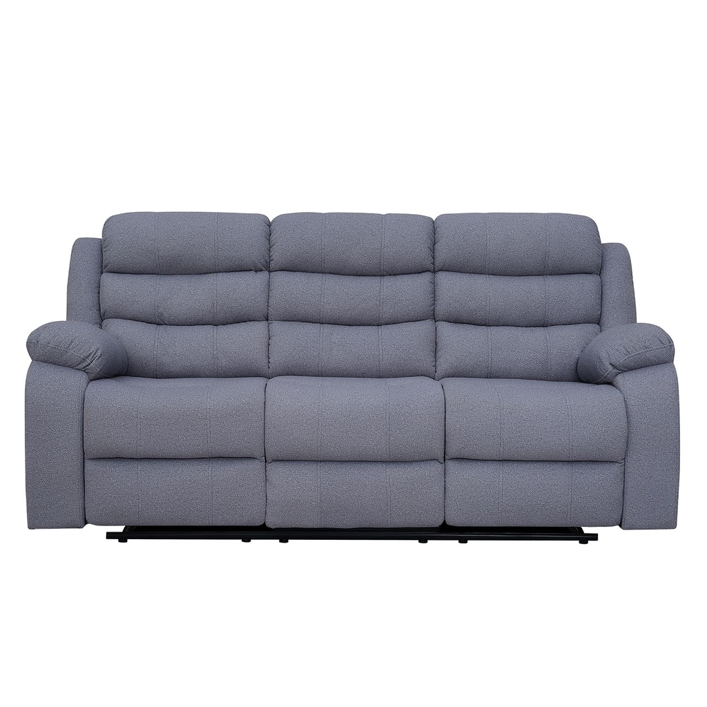 Sofá reclinable 3 cuerpos Boston gris oscuro