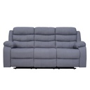 Sofá reclinable 3 cuerpos Boston gris oscuro