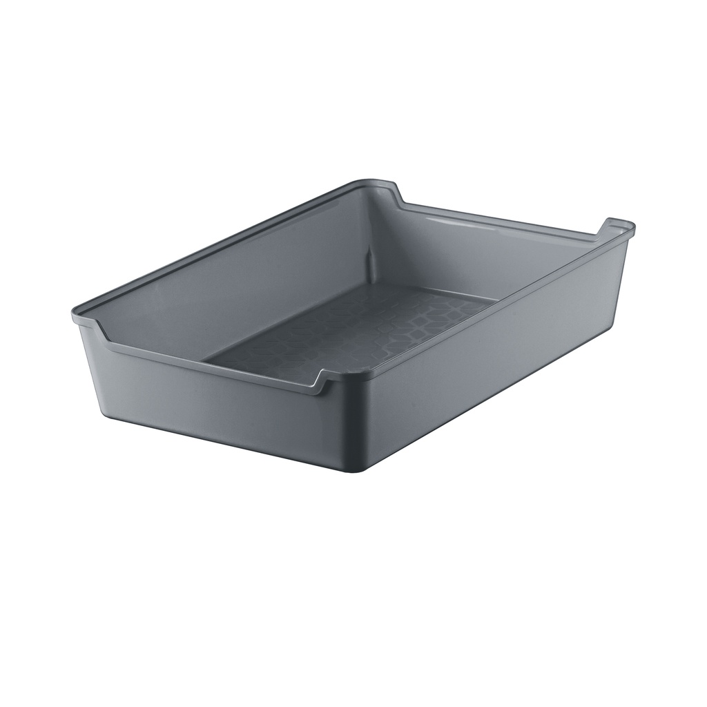 Caja organizadora plástico gris 26x17x5,5cm
