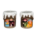 Porta velas navidad 8x7cm pesebre