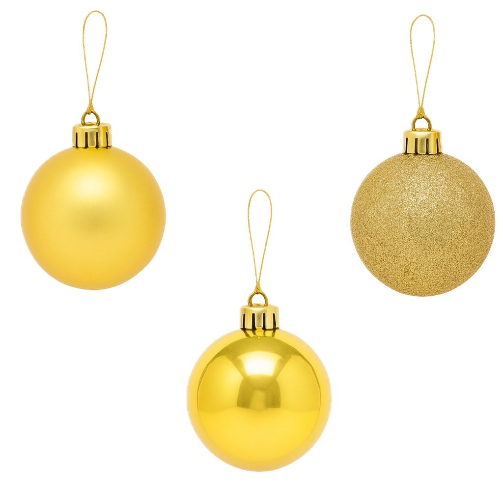 Bolas de navidad 5cm 20pcs dorado
