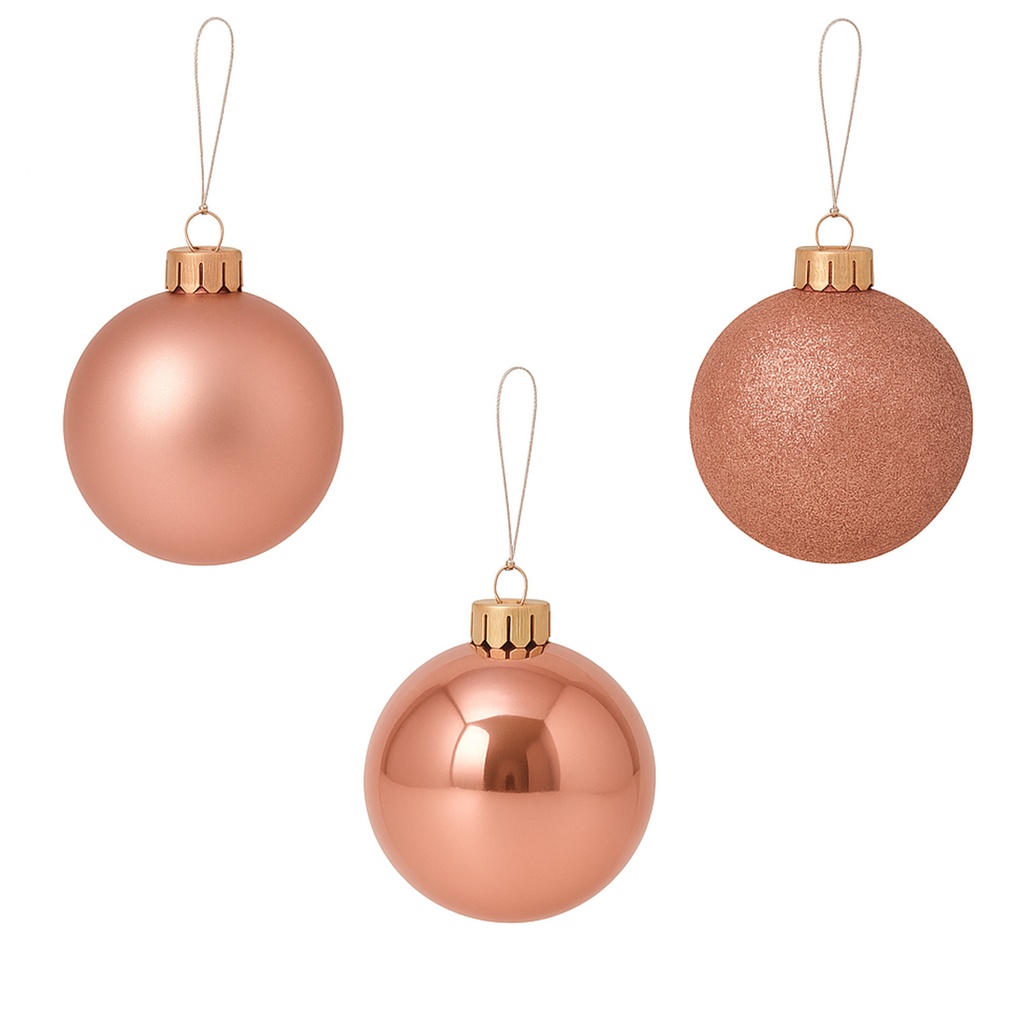 Bolas de navidad 5cm 20pcs champán