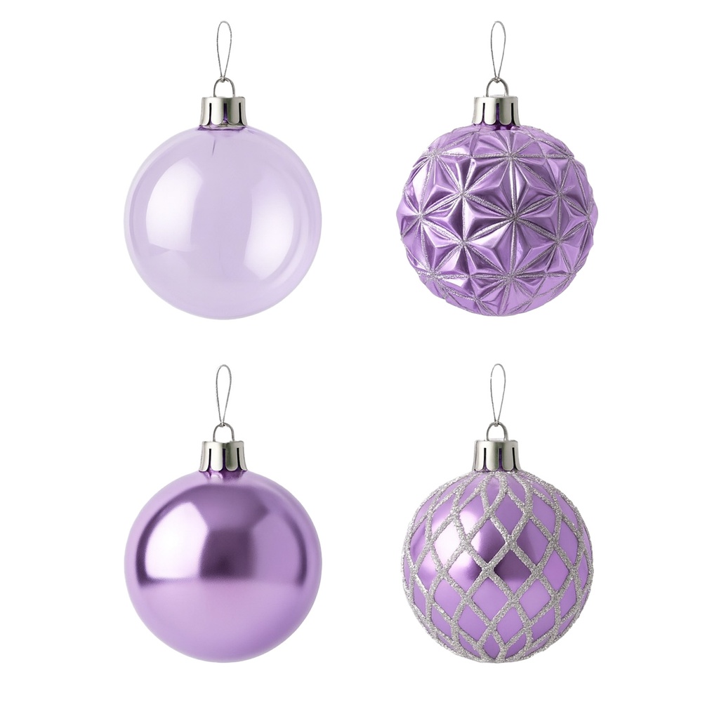 Bola navidad 6cm 20pcs lila