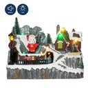 Casa navidad con luz y sonido pascuero 23cm