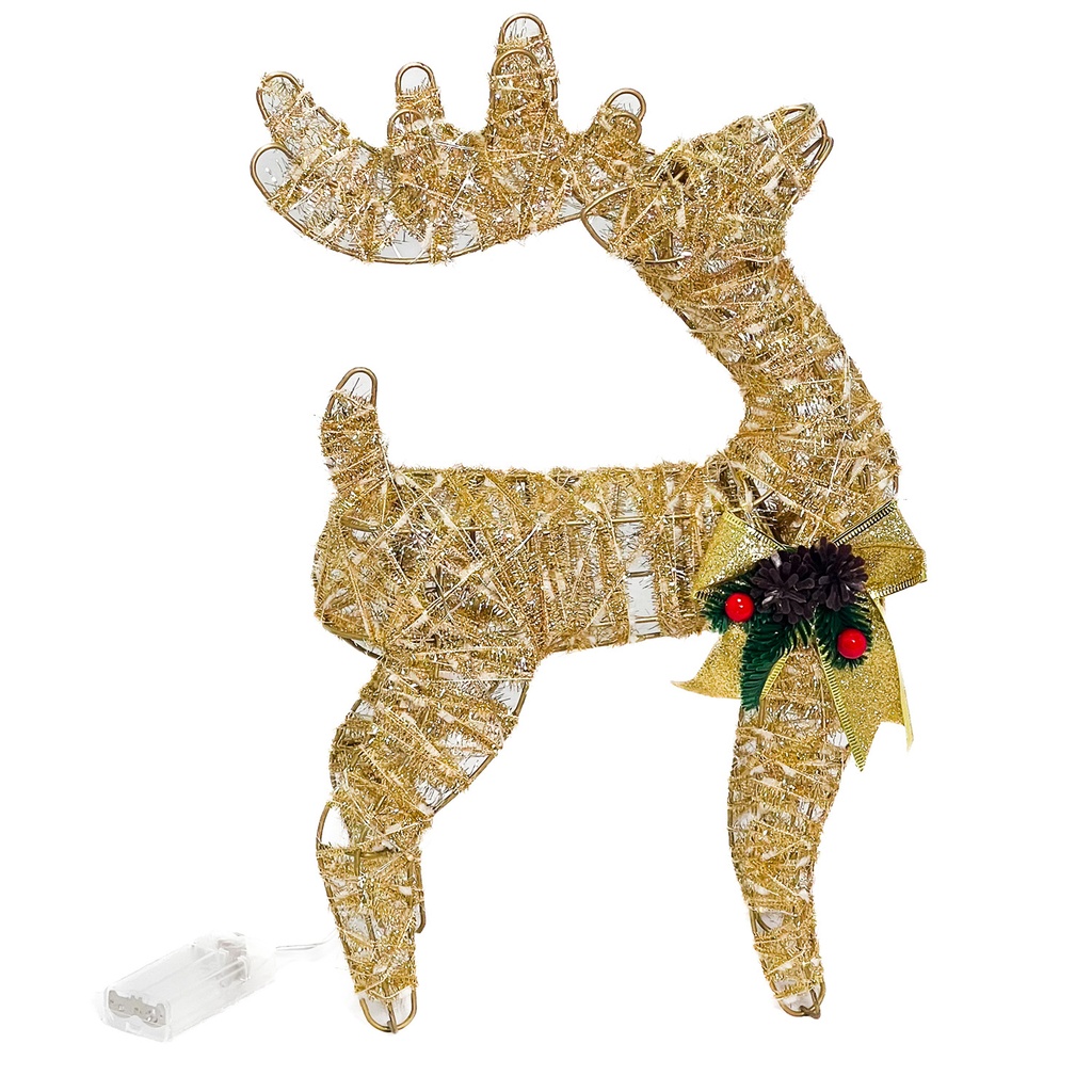 Figura navideña 50cm 50 luces LED ciervo