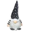 Gnomo navidad con luz gris 28cm