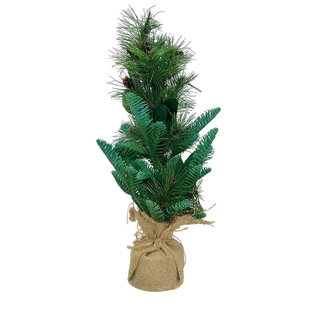 Adorno árbol navidad 45cm arreglo piñas