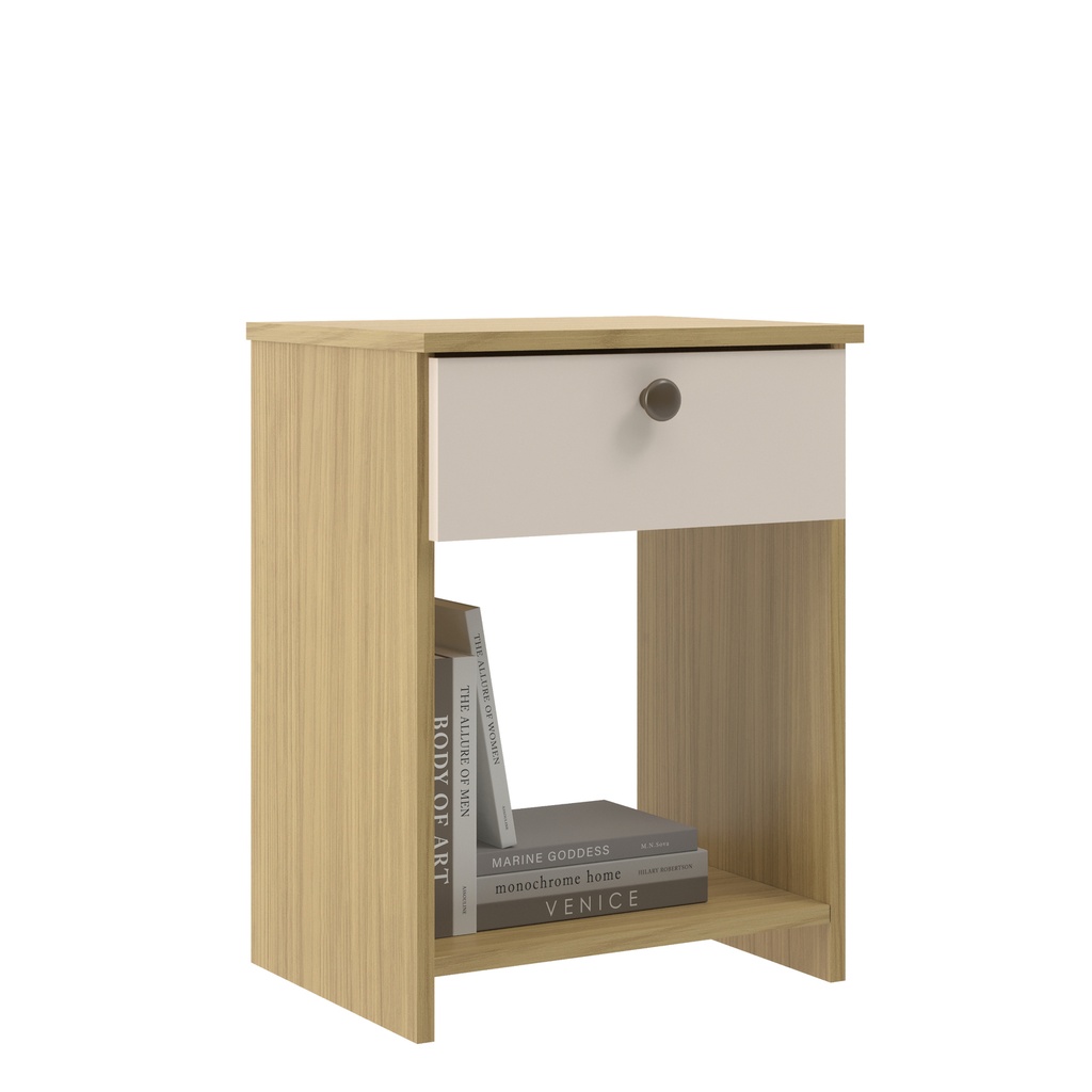 Velador 1 cajon Canary/Off white