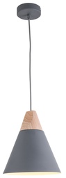 [230008355] Lámpara colgante cono gris M