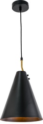 [230008360] Lámpara colgante cono negro