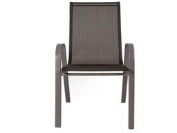 [230011833] Silla Terraza textileno aluminio negro alto 93 cm