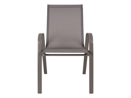 [230011832] Silla Terraza textileno aluminio gris alto 93 cm