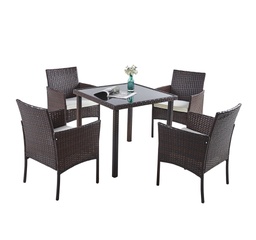 [230011205] Juego Comedor Terraza 4 sillas Marbella