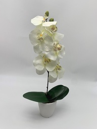 [230008107] Planta artificial orquídeas blancas L