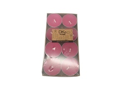 [230008284] Velas tealight rosadas set de 8