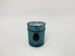 [230008261] Vela en vaso vidrio turquesa 8cm
