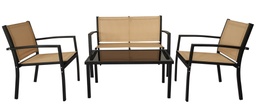 [230012514] Juego living terraza 4 pzas. Bali beige