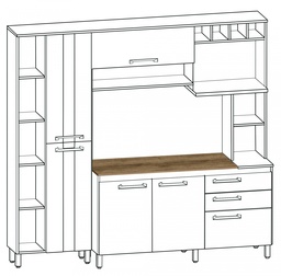 [230008481] Cubierta de cocina Manchester 120cm