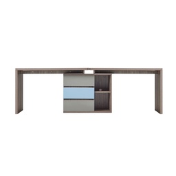 [230009800] Escritorio Doble Levis 238x55x77 gris