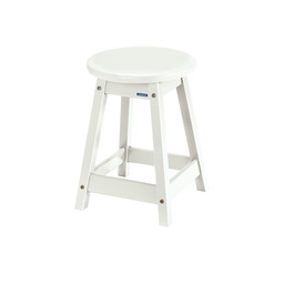 [230018015] Taburete bajo cuerina blanco