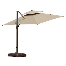[230025153] Quitasol cuadrado khaki 3x3m
