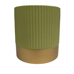 [230025913] Macetero cerámica gold ribbon verde 14cm
