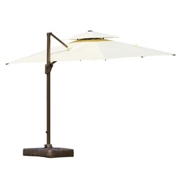 [230026568] Quitasol cuadrado blanco 3x3m + Base quitasol 130L