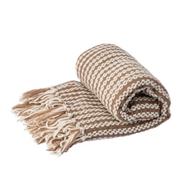 [230027080] Manta blanco beige 127x152cm