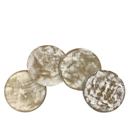 [230029168] Set 4 posavasos madera blanco 10cm