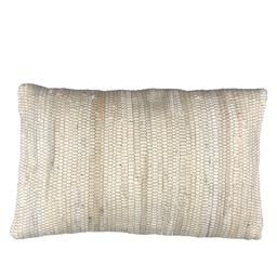 [230029453] Cojín Trapillo Algodón Blanco 30x50cm