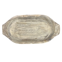 [230029583] Ensaladera madera blanca 42x21x5cm