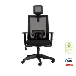 [230030046] Silla oficina alta Nez negro