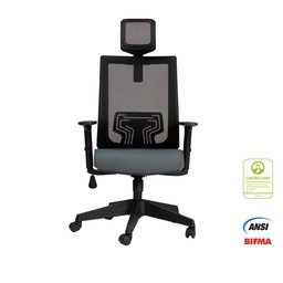 [230030047] Silla oficina alta Nez gris