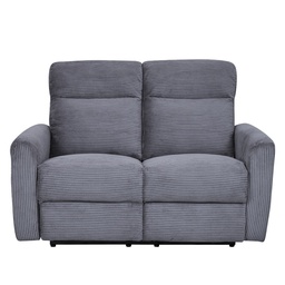 [230030415] Sofá reclinable 2 cuerpos Milán gris oscuro
