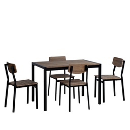 [230030450] Juego Comedor 4 sillas Toronto negro