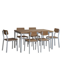 [230030451] Juego Comedor 6 sillas Alberta blanco