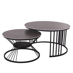 [230030501] Mesa centro Ferrara set de 2 gris