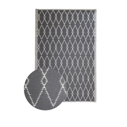 [230030767] Alfombra Exterior PP rombos gris 270x180cm