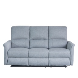 [230031138] Sofá reclinable 3 cuerpos Milos gris