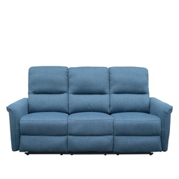 [230031140] Sofá reclinable 3 cuerpos Milos azul