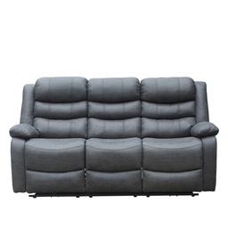 [230031147] Sofá reclinable 3 cuerpos Siros gris