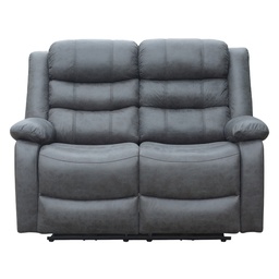 [230031154] Sofá reclinable 2 cuerpos eléctrico Siros gris