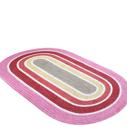 [230031311] Alfombra kids franjas ovalada 150x100cm