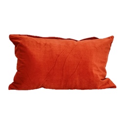[230031476] Cojín velvet naranjo 30x50cm