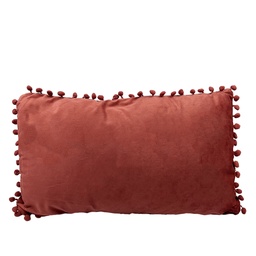 [230031478] Cojín pompom ciruela 30x50cm