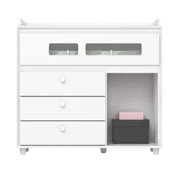 [230031759] Cómoda acuarela 4 cajones 1 puerta