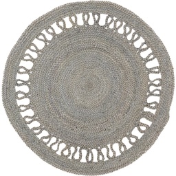 [230032215] Alfombra living circular gris 90cm