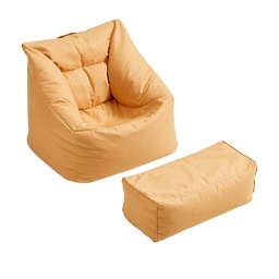 [230032278] Pouf Evan naranjo + ottoman
