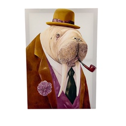 [230033073] Canvas morsa pipa 30x40cm
